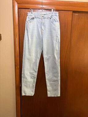 American Tall Emma High Rise Relaxed Tapered Jeans Light Wash 33XT Women's 16